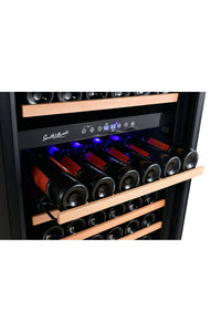 Smith & Hanks 166 Bottle Dual Zone Wine Cooler, Smoked Black Glass Door RW428DRG RE100017
