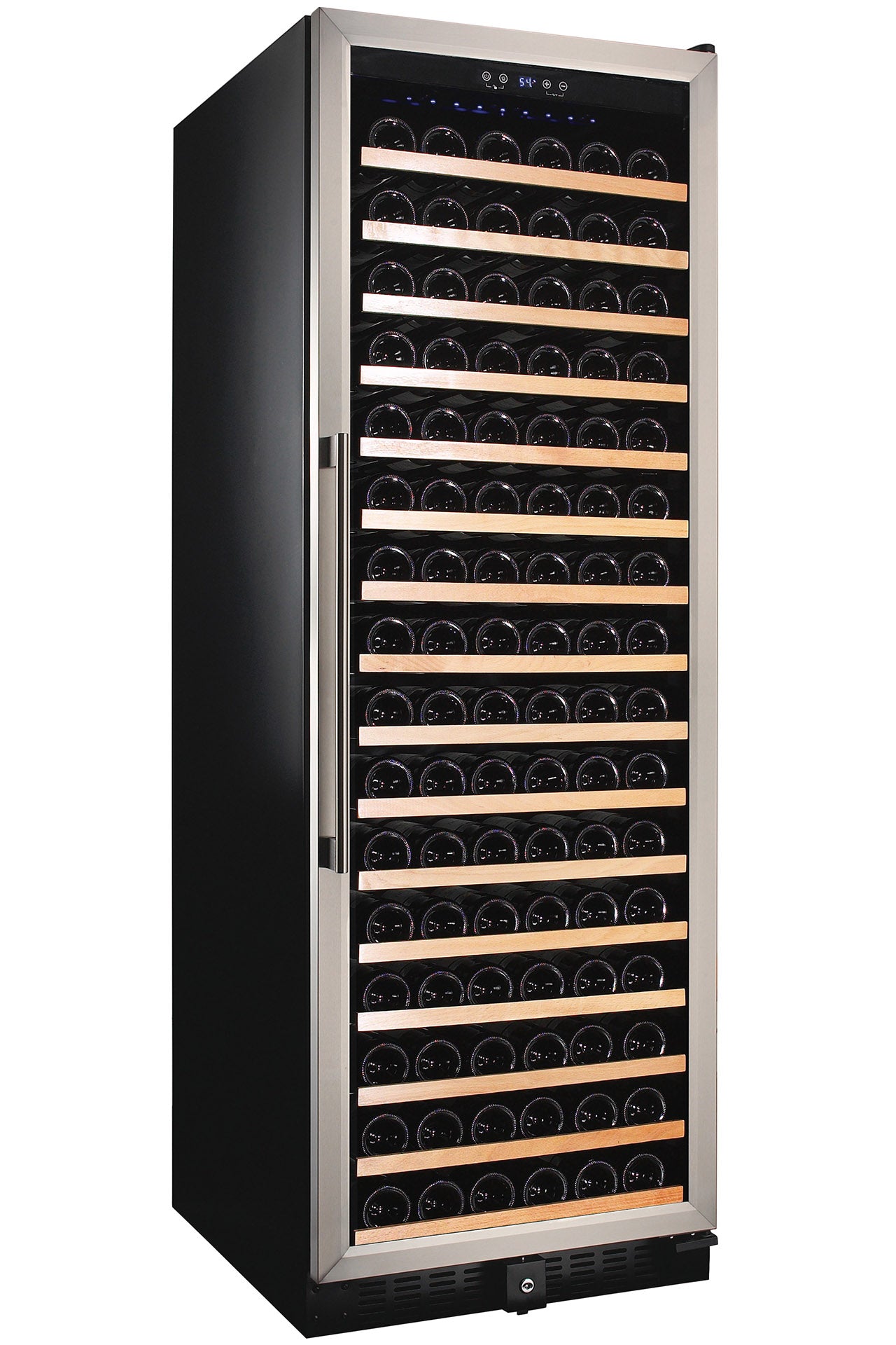 Smith & Hanks 166 Bottle Single Zone Wine Cooler, Stainless Steel