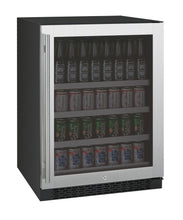 Load image into Gallery viewer, Allavino 24&quot; Wide FlexCount II Tru-Vino Stainless Steel Left Hinge Beverage Center AO VSBC24-SL20