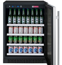 Load image into Gallery viewer, Allavino 24&quot; Wide FlexCount II Tru-Vino Stainless Steel Right Hinge Beverage Center AO VSBC24-SR20