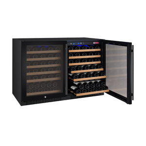 Allavino 47" Wide FlexCount II Tru-Vino 112 Bottle Dual Zone Black Side-by-Side Wine Refrigerator BF 2X-VSWR56-1B20