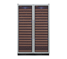 Load image into Gallery viewer, Allavino 48&quot; Wide FlexCount Classic II Tru-Vino 348 Bottle Dual Zone Stainless Steel Side-by-Side Wine Refrigerator BF 2X-YHWR174-1S20