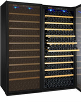 Load image into Gallery viewer, Allavino 63&quot; Wide Vite II Tru-Vino 554 Bottle Dual Zone Black Side-by-Side Wine Refrigerator BF 2X-YHWR305-1B20