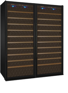 Allavino 63" Wide Vite II Tru-Vino 554 Bottle Dual Zone Black Side-by-Side Wine Refrigerator BF 2X-YHWR305-1B20