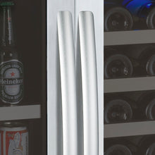 Load image into Gallery viewer, Allavino 47&quot; Wide FlexCount II Tru-Vino 56 Bottle/124 Can Stainless Steel Side-by-Side Wine Refrigerator/Beverage Center BF 3Z-VSWB24-3S20