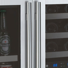 Load image into Gallery viewer, Allavino 30&quot; Wide FlexCount II Tru-Vino 30 Bottle/88 Can Dual Zone Stainless Steel Side-by-Side Wine Refrigerator/Beverage Center BF 3Z-VSWB15-3S20