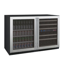 Load image into Gallery viewer, Allavino 47&quot; Wide FlexCount II Tru-Vino 56 Bottle/124 Can Stainless Steel Side-by-Side Wine Refrigerator/Beverage Center BF 3Z-VSWB24-3S20