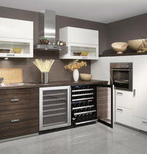 Load image into Gallery viewer, Allavino 47&quot; Wide FlexCount II Tru-Vino 112 Bottle Three Zone Stainless Steel Side-by-Side Wine Refrigerator BF 3Z-VSWR5656-S20