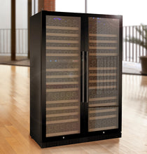 Load image into Gallery viewer, Allavino 47&quot; Wide FlexCount II Tru-Vino 349 Bottle Three Zone Black Side-by-Side Wine Refrigerator BF 3Z-VSWR7772-B20