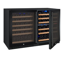 Load image into Gallery viewer, Allavino 47&quot; Wide FlexCount II Tru-Vino 112 Bottle Three Zone Black Side-by-Side Wine Refrigerator BF 3Z-VSWR5656-B20