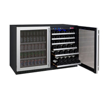 Load image into Gallery viewer, Allavino 47&quot; Wide FlexCount II Series 56 Bottle/154 Can Dual Zone Stainless Steel Side-by-Side Wine Refrigerator/Beverage Center BF 3Z-VSWB24-2S20