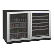 Load image into Gallery viewer, Allavino 47&quot; Wide FlexCount II Series 56 Bottle/154 Can Dual Zone Stainless Steel Side-by-Side Wine Refrigerator/Beverage Center BF 3Z-VSWB24-2S20