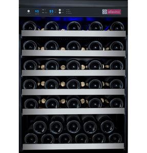 Allavino 47" Wide FlexCount II Tru-Vino 112 Bottle Dual-Zone Stainless Steel Side-by-Side Wine Refrigerator BF 2X-VSWR56-1S20