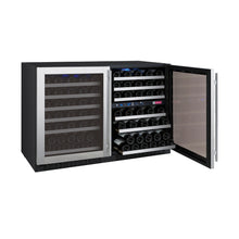 Load image into Gallery viewer, Allavino 47&quot; Wide FlexCount II Tru-Vino 112 Bottle Three Zone Stainless Steel Side-by-Side Wine Refrigerator BF 3Z-VSWR5656-S20