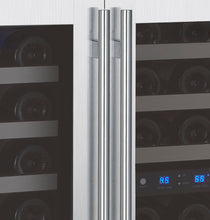 Load image into Gallery viewer, Allavino 47&quot; Wide FlexCount II Tru-Vino 112 Bottle Three Zone Stainless Steel Side-by-Side Wine Refrigerator BF 3Z-VSWR5656-S20