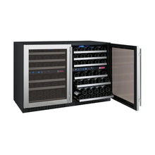 Load image into Gallery viewer, Allavino 47&quot; Wide FlexCount II Tru-Vino 112 Bottle Four Zone Stainless Steel Side-by-Side Wine Refrigerator BF 2X-VSWR56-2S20