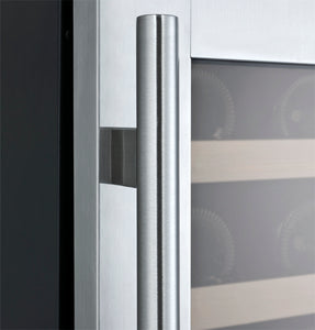 Allavino 24" Wide FlexCount II Tru-Vino 56 Bottle Dual Zone Stainless Steel Left Hinge Wine Refrigerator AO VSWR56-2SL20