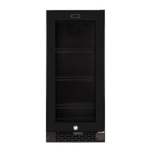 Load image into Gallery viewer, Whynter Built-in Black Glass 80-can capacity 3.4 cu ft. Beverage Refrigerator BBR-801BG