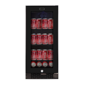 Whynter Built-in Black Glass 80-can capacity 3.4 cu ft. Beverage Refrigerator BBR-801BG