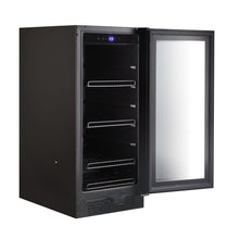 Load image into Gallery viewer, Whynter Built-in Black Glass 80-can capacity 3.4 cu ft. Beverage Refrigerator BBR-801BG