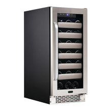 Load image into Gallery viewer, Whynter Elite 33 Bottle Seamless Stainless Steel Door Single Zone Built-in Wine Refrigerator BWR-331SL