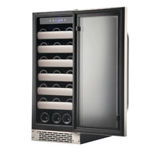 Load image into Gallery viewer, Whynter Elite 33 Bottle Seamless Stainless Steel Door Single Zone Built-in Wine Refrigerator BWR-331SL