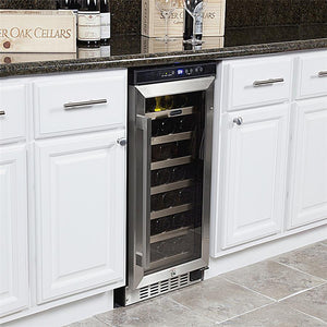 Whynter 33 Bottle Built-In Wine Refrigerator BWR-33SD