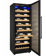 Load image into Gallery viewer, Allavino 24&quot; Wide Vite II 99 Bottle Single Zone Black Right Hinge Wine Refrigerator AO YHWR115-1BR20