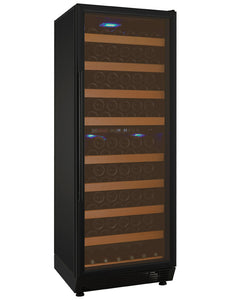 Allavino 24" Wide Vite II Tru-Vino 99 Bottle Dual Zone Black Right Hinge Wine Refrigerator AO YHWR99-2BR20