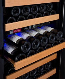 Allavino 24" Wide Vite II Tru-Vino 99 Bottle Dual Zone Stainless Steel Right Hinge Wine Refrigerator AO YHWR99-2SR20