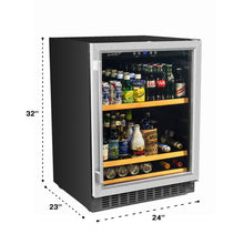 Load image into Gallery viewer, Smith &amp; Hanks 178 Can Beverage Cooler, Stainless Steel Door Trim BEV145SRE RE100012