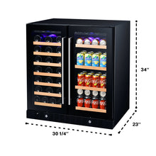 Load image into Gallery viewer, Smith &amp; Hanks Wine &amp; Beverage Cooler, Smoked Black Glass Door BEV176D RE100018