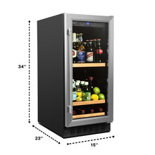 Load image into Gallery viewer, Smith &amp; Hanks 90 Can Beverage Cooler, Stainless Steel Door Trim BEV88 RE100019