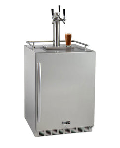 Kegco 24" Wide Cold Brew Coffee Triple Tap All Stainless Steel Outdoor Built-In Right Hinge Kegerator ICHK38SSU-3