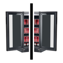 Load image into Gallery viewer, Whynter Built-in Black Glass 80-can capacity 3.4 cu ft. Beverage Refrigerator BBR-801BG