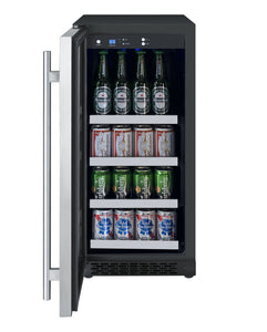 Allavino 15" Wide FlexCount II Tru-Vino Stainless Steel Left Hinge Beverage Center AO VSBC15-SL20