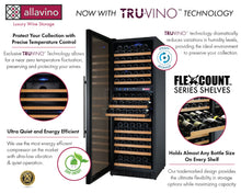 Load image into Gallery viewer, Allavino 24&quot; Wide FlexCount II Tru-Vino 172 Bottle Dual Zone Black Left Hinge Wine Refrigerator AO VSWR172-2BL20