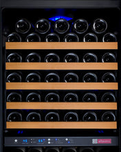 Load image into Gallery viewer, Allavino 24&quot; Wide FlexCount II Tru-Vino 172 Bottle Dual Zone Black Left Hinge Wine Refrigerator AO VSWR172-2BL20