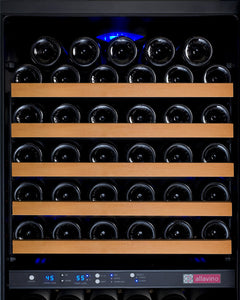 Allavino 24" Wide FlexCount II Tru-Vino 172 Bottle Dual Zone Black Right Hinge Wine Refrigerator AO VSWR172-2BR20