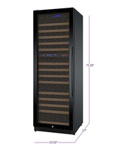 Load image into Gallery viewer, Allavino 24&quot; Wide FlexCount II Tru-Vino 172 Bottle Dual Zone Black Left Hinge Wine Refrigerator AO VSWR172-2BL20