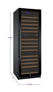 Allavino 24" Wide FlexCount II Tru-Vino 172 Bottle Dual Zone Black Right Hinge Wine Refrigerator AO VSWR172-2BR20