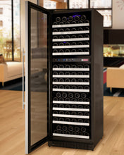 Load image into Gallery viewer, Allavino 24&quot; Wide FlexCount II Tru-Vino 172 Bottle Dual Zone Stainless Steel Left Hinge Wine Refrigerator AO VSWR172-2SL20