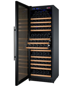 Allavino 24" Wide FlexCount II Tru-Vino 177 Bottle Single Zone Black Left Hinge Wine Refrigerator AO VSWR177-1BL20