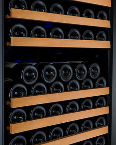 Allavino 24" Wide FlexCount II Tru-Vino 177 Bottle Single Zone Black Left Hinge Wine Refrigerator AO VSWR177-1BL20