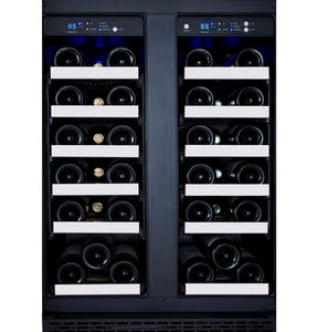 Allavino 24" Wide FlexCount II Tru-Vino 36 Bottle Dual Zone Stainless Steel Wine Refrigerator AO VSWR36-2SF20