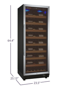 Allavino 24" Wide Vite II Tru-Vino 99 Bottle Single Zone Stainless Steel Right Hinge Wine Refrigerator AO YHWR115-1SR20