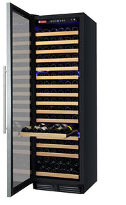 Allavino 24" Wide FlexCount Classic II Tru-Vino 174 Bottle Single Zone Stainless Steel Left Hinge Wine Refrigerator AO YHWR174-1SL20