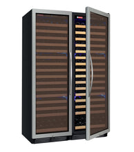 Load image into Gallery viewer, Allavino 48&quot; Wide FlexCount Classic II Tru-Vino 348 Bottle Dual Zone Stainless Steel Side-by-Side Wine Refrigerator BF 2X-YHWR174-1S20