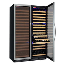 Load image into Gallery viewer, Allavino 48&quot; Wide FlexCount Classic II Tru-Vino 348 Bottle Dual Zone Stainless Steel Side-by-Side Wine Refrigerator BF 2X-YHWR174-1S20