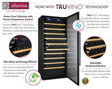 Load image into Gallery viewer, Allavino 63&quot; Wide Vite II Tru-Vino 554 Bottle Dual Zone Black Side-by-Side Wine Refrigerator BF 2X-YHWR305-1B20